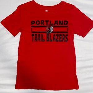 Kids’ Size Large 12/14 Red NBA Portland Trailblazers Short-Sleeve T-Shirt Jersey